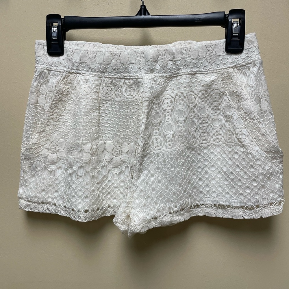 White Lace Shorts